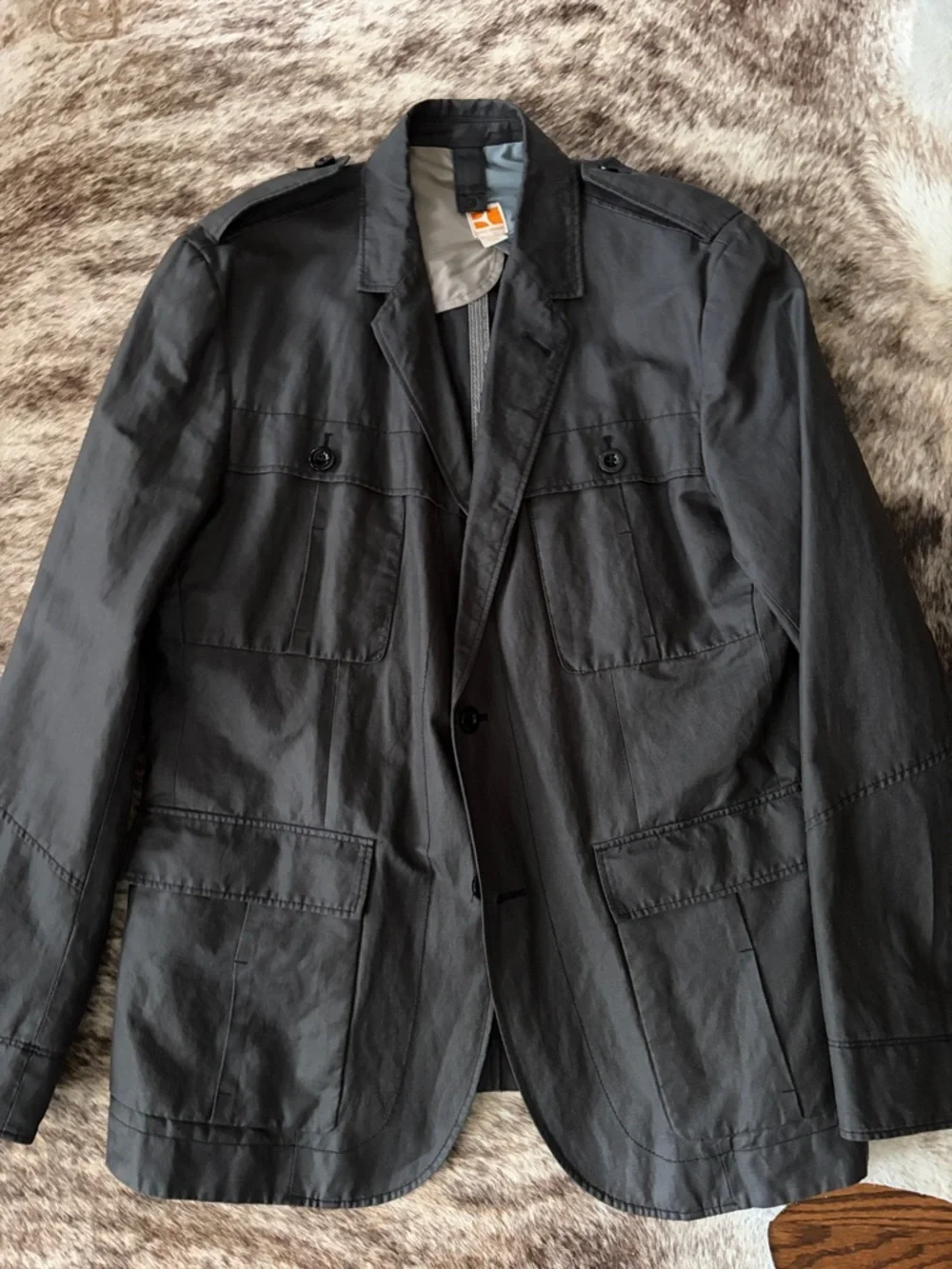 BOSS linen wool cargo style jacket/blazer